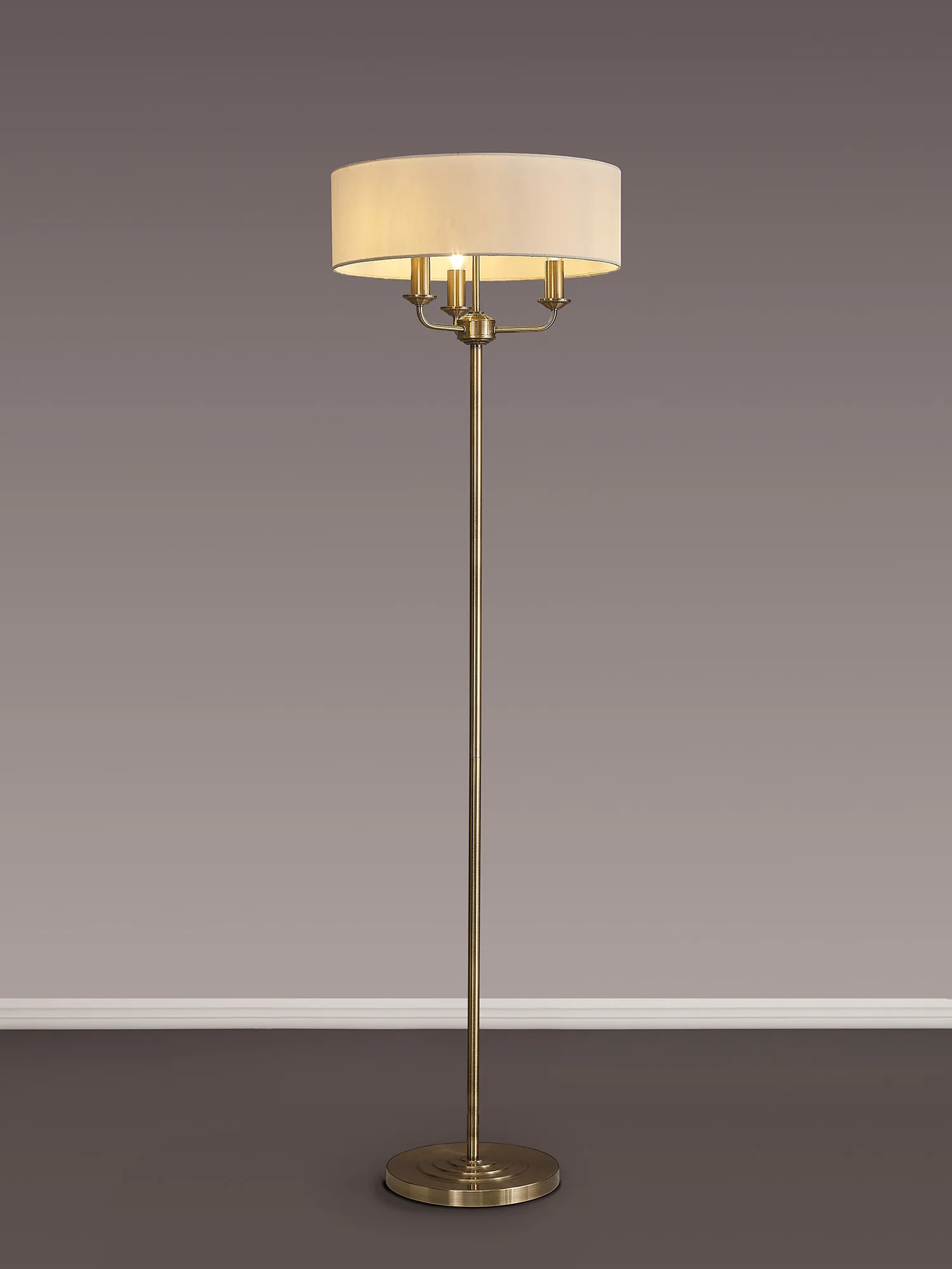 Banyan AB WH Floor Lamps Deco Shaded Floor Lamps